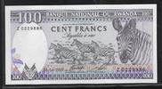 RWANDA 100 Francs Serie: Z . Zebras. Zèbres . -