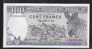 RWANDA 100 Francs Serie: Z . Zebras. Zèbres . -