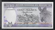 RWANDA 100 Francs Serie: Z . Zebras. Zèbres . -