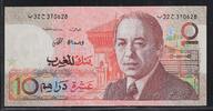 MAROC 10 Dirhams Roi Hassan II . -