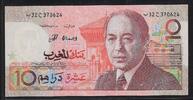 MAROC 10 Dirhams Roi Hassan II . -
