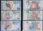 SURINAME 5, 10, 25 Gulden Vogelserie. Série oiseaux . -
