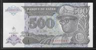 ZAÏRE 500 Nouveaux Zaïres Maréchal Mobutu Sese Seko. Série: XA/L . -