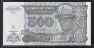 ZAÏRE 500 Nouveaux Zaïres Maréchal Mobutu Sese Seko. Série: XA/L . -