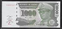 ZAÏRE 1000 Nouveaux Zaïres Maréchal Mobutu Sese Seko. Série: B/Y . -