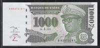 ZAÏRE 1000 Nouveaux Zaïres Maréchal Mobutu Sese Seko. Série: B/Y . -