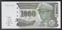 ZAÏRE 1000 Nouveaux Zaïres Maréchal Mobutu Sese Seko. Série: B/Y . -