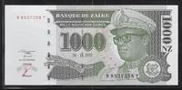 ZAÏRE 1000 Nouveaux Zaïres Maréchal Mobutu Sese Seko. Série: B/Y . -