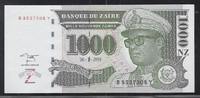 ZAÏRE 1000 Nouveaux Zaïres Maréchal Mobutu Sese Seko. Série: B/Y . -