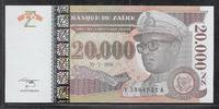 ZAÏRE 20'000 Nouveaux Zaïres Maréchal Mobutu Sese Seko. Série: F/A . -