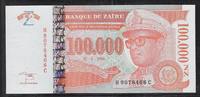 ZAÏRE 100'000 Nouveaux Zaïres Maréchal Mobutu Sese Seko. Série: H/C . -
