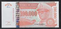 ZAÏRE 100'000 Nouveaux Zaïres Maréchal Mobutu Sese Seko. Série: H/C . -