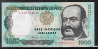 PERÚ/PÉROU 1000 Soles de Oro 05/11/1981 Serie: B/O . Fast NEU/I- 23.38 元 含税 ＋  308.97 元 运费