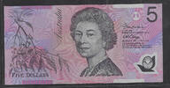 AUSTRALIA 5 Dollars Reine Élisabeth II. Serie: DL . -