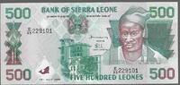 SIERRA LEONE. 500 Leones. Serie: E/89 . -