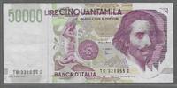ITALIA/ITALIE. 50000 Lire. Gian Lorenzo Bernini. 2ème type .Serie: TD/D . -
