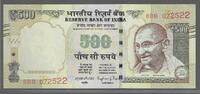 INDIA. BHARAT . 500 Rupees . Mohandas Karamchand Gandhi. Lettre en sous impression (R) Serie: 8BB . -