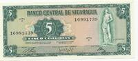 Nicaragua 5 cordobas Série: C . -