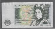 GRANDE BRETAGNE 1 Pound Reine Élisabeth II .Série A66 1ère Série . -