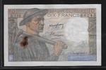 FRANCE 10 Francs 30.10.1947 Mineur, Minenarbeiter. Alphabet B.149 . Sehr... 20.92 元 含税 ＋  309.59 元 运费