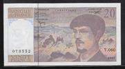 FRANCE 20 Francs 1997 &quot;Debussy Alphabet Y.060&quot; Beau SUP 37.65 元 含税 ＋  309.59 元 运费