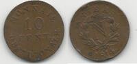Anvers, Antwerpen 10 Centimes Napoléon Ier : R sous le ruban ; point après la date et CENT . -