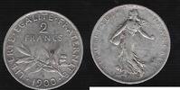 FRANCE 2 Francs Semeuse. Säerin. de O.ROTY . -