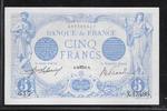 FRANCE 5 Francs 22.8.1916 &quot;5 Francs BLEU Alphabet X.13496) Fast UNC 2,886.68 元 含税 ＋  418.36 元 运费