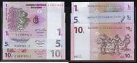 République Populaire du Congo 1,5,10 Centimes 3 valeurs,Banknote . -
