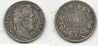 France 5 Francs Louis Philippe Ie. Tiefe Prägung. Tranche en creux . -
