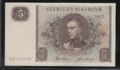 SUÈDE 5 Kronor "Roi Gustave VI Adolphe. Série HE" -
