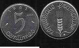 FRANCE 5 Centimes ESSAI. Épi. Atelier de gravure d'après Guilleminet . -