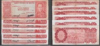 BOLIVIE 100 BOLIVIANOS "6 EXEMPLAIRES aves SIGNATURES DIFFERENTES" -