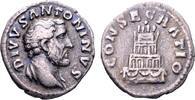 Roman Imperial Denarius Divus Antoninus Pius, AR Denarius (17 mm, 3.11 gram) Rome -