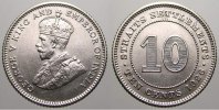 Straits Settlements 10 Cents Britische Kolonie 1837-1939. -