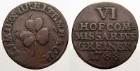 Limbach und Breitenbach (Sachsen) Cu Marke zu 6 Heller 1788 Porzellanfab... 251.02 元 含税 ＋  209.18 元 运费