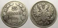 Russland 25 Penniä 1 Zar Alexander III. 1881-1894. -