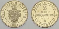 Sachsen-Albertinische Linie 2 Neugroschen Johann 1854-1873. -