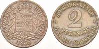 Sachsen-Coburg-Gotha Cu 2 Pfennige Ernst II. 1844-1893. -