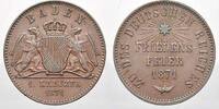 Baden-Durlach Cu Gedenkkreuzer Friedrich I. 1852-1907. -