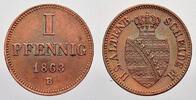 Sachsen-Altenburg Cu Pfennig Ernst 1853-1908. -