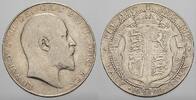 Großbritannien 1/2 Crown Edward VII. 1901-1910. -