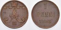 Russland Cu 1 Penni Zar Alexander III. 1881-1894. -