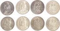 Preussen 4 x 2 Mark Wilhelm II. 1888-1918. -
