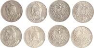 Preussen 4 x 2 Mark Wilhelm II. 1888-1918. -