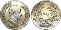 France 1/4 franc France, Napoléon I, 1/4 franc, An 13, Paris, presque SUP -
