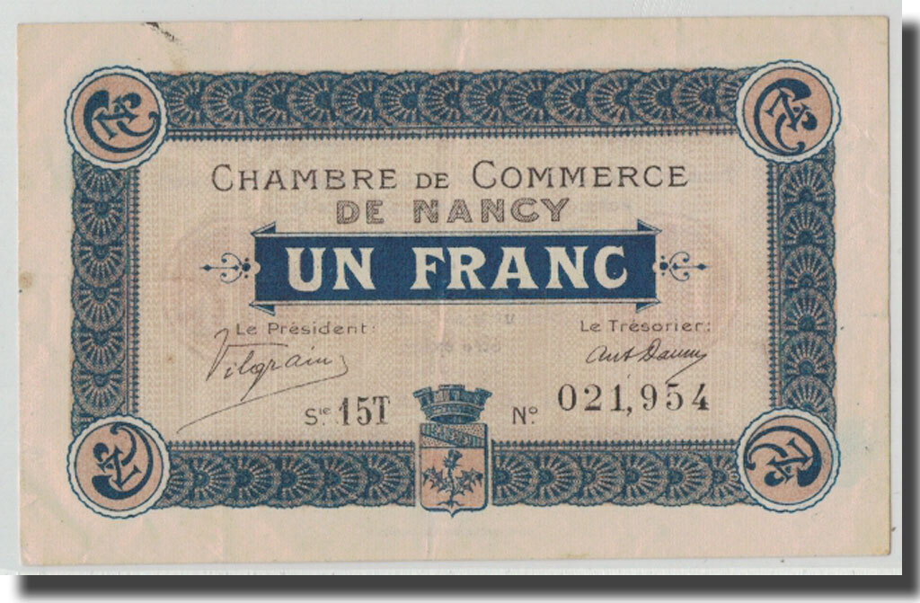 1 franc 1918 france nancy au(50-53)