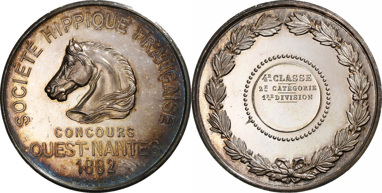 ANDRIEU : Médaille ancienne uniface en cuivre représentant le