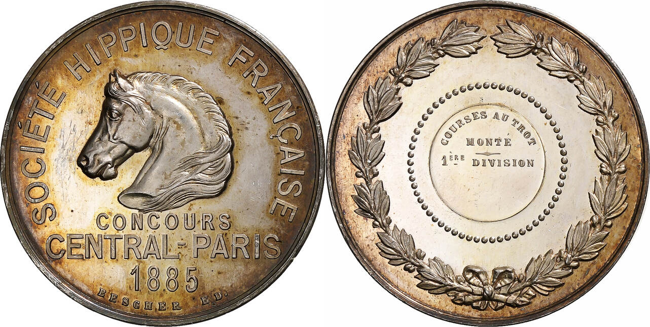 France, Medal, Société Hippique Française, Concours Ouest-Nantes, 1886