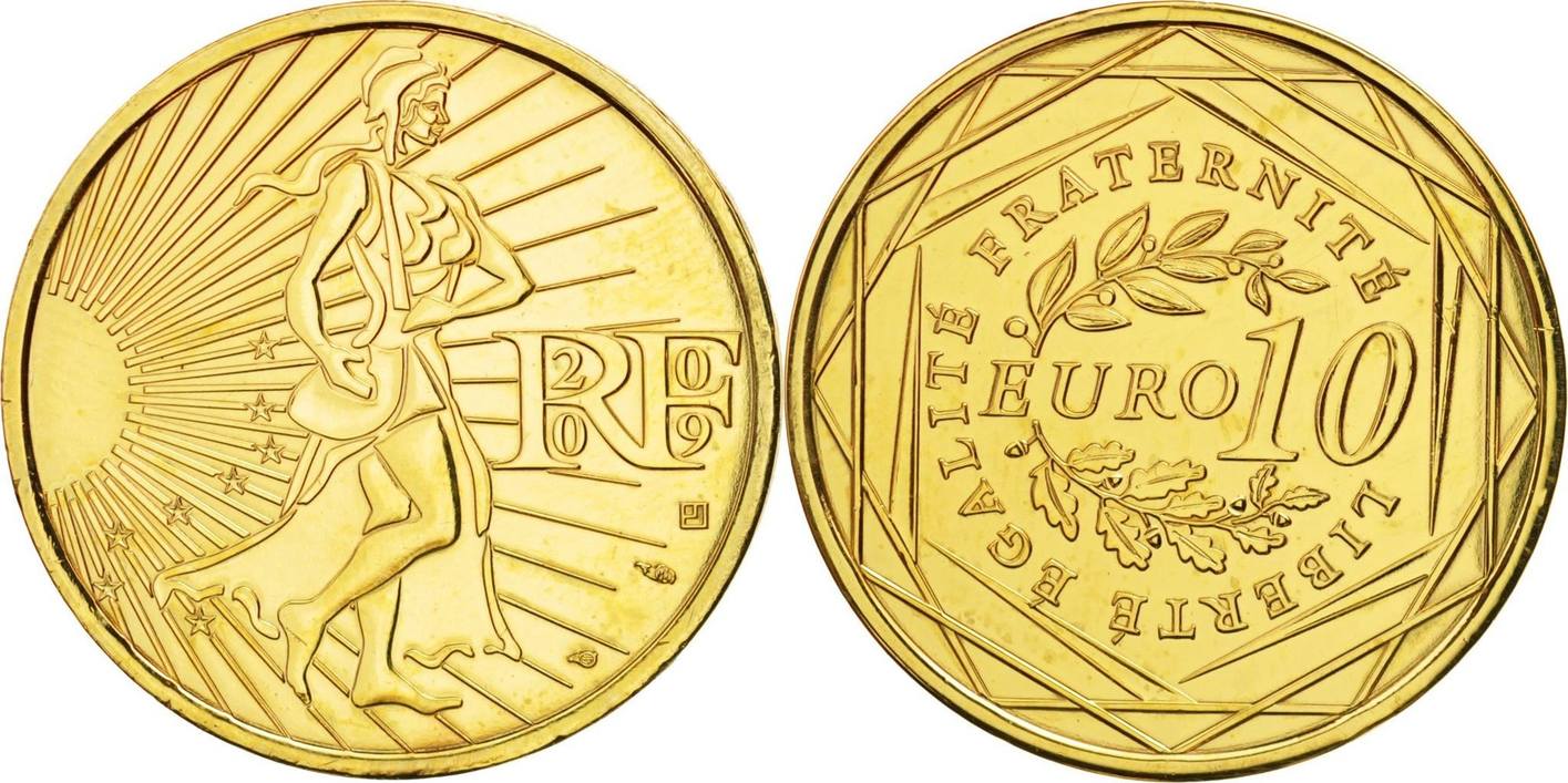 10 euro 2009 p france coin, silver, gadoury:eu